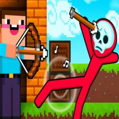 Noob archer vs Stickman Zombie: zombie shooter